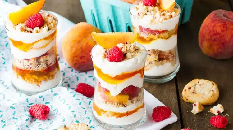 Peach Raspberry Parfait | Fischer & Wieser Specialty Foods