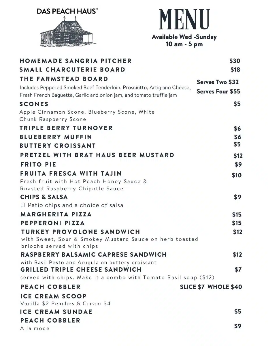 BAke Haus menu