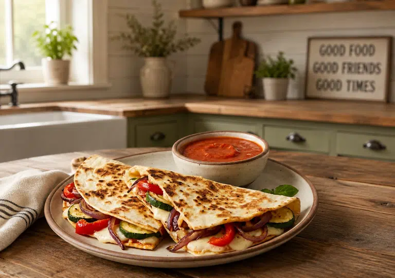 Veggie Pizza Quesadillas