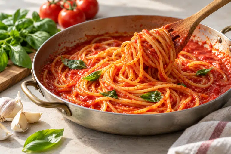 Spaghetti with marinara